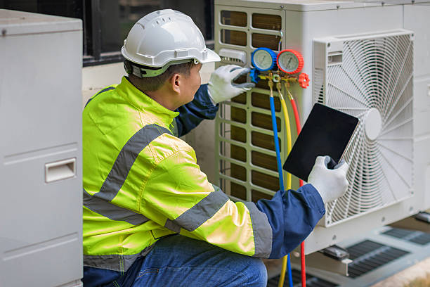 Professional Hvac technician working in Midway Park, NC
